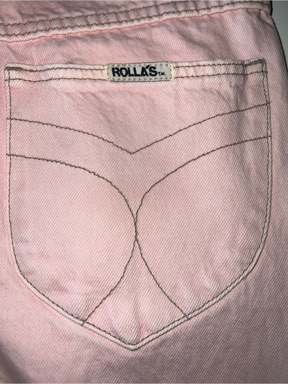 ROLLA'S 80s Pink Sailor High-Rise Wide Leg Jeans Sz 26 - Picture 14 of 16